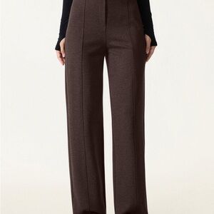 OGL Stretch Ponte High Rise Straight Leg Pants - NWT size M in espresso